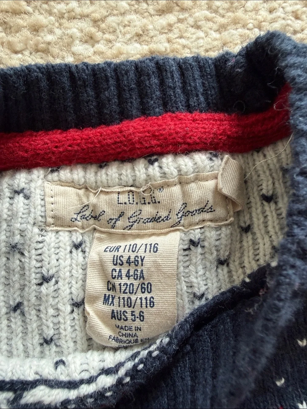 Size 5t lot of sweaters - gap, chaps and logg